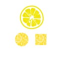 Vector seamless texture of lemon.